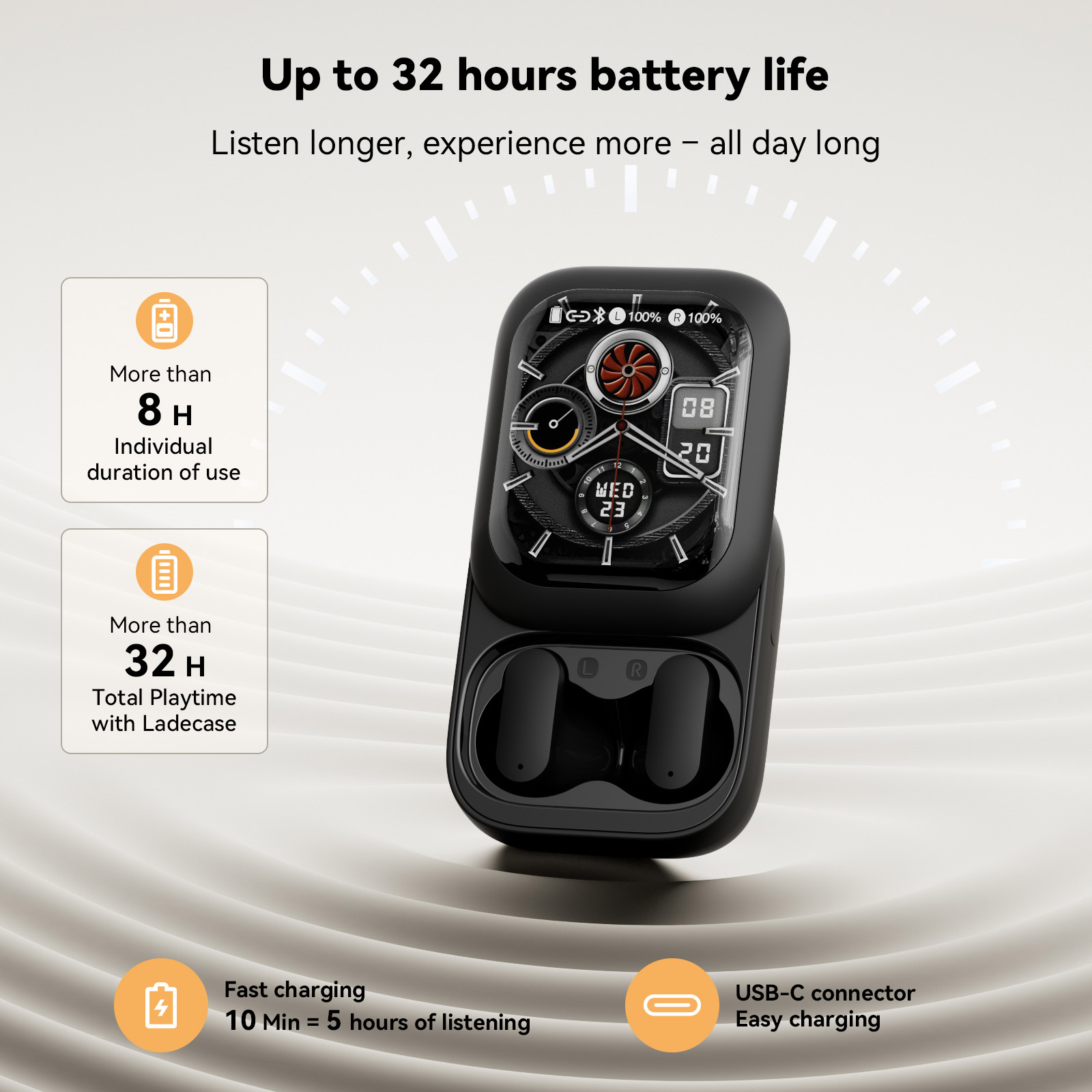 Earphones - ZNP N04 Wireless Bluetooth Earbuds AI