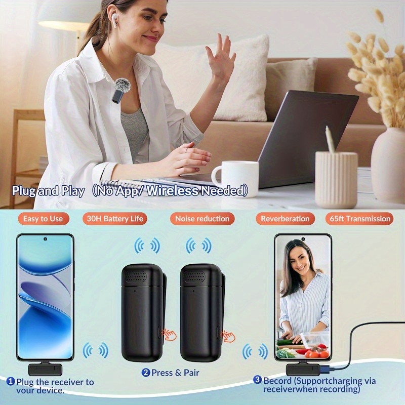 Wireless Lavalier Microphone w - Phone Cases 评论和价格